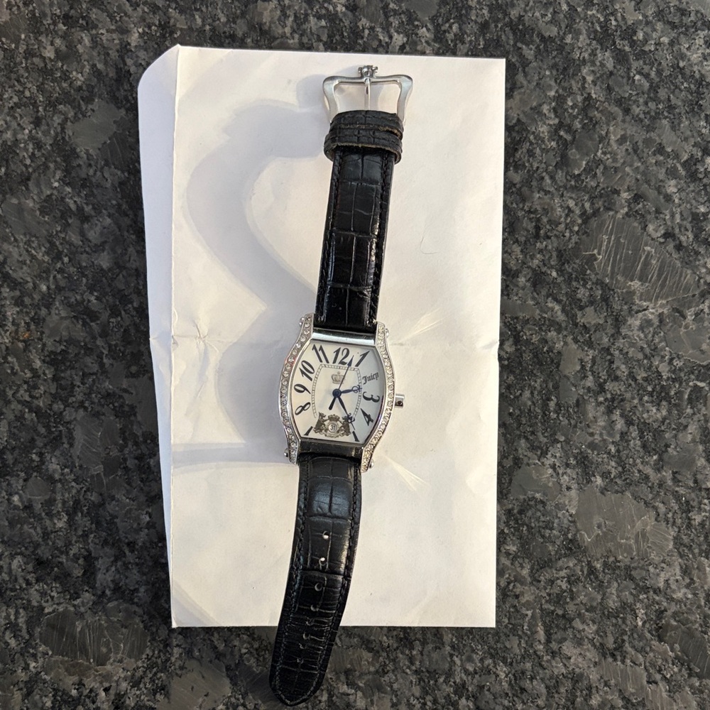 Juicy Couture Black Leather watch